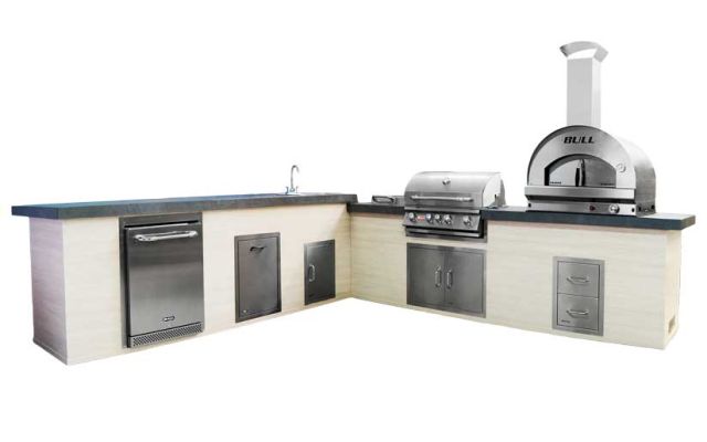 A bespoke outdoor kitchen setup